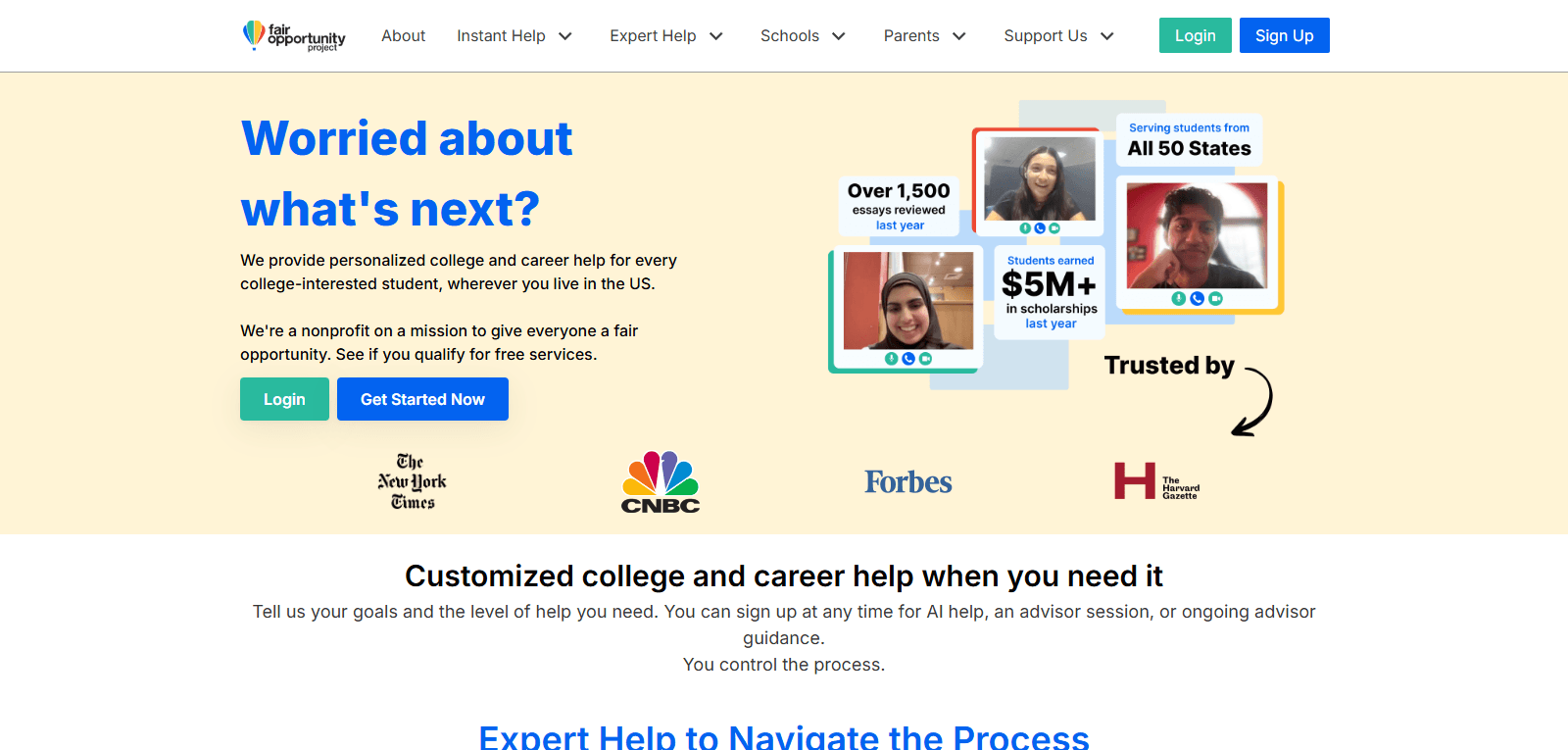 Fair Opportunity Project live website screenshot