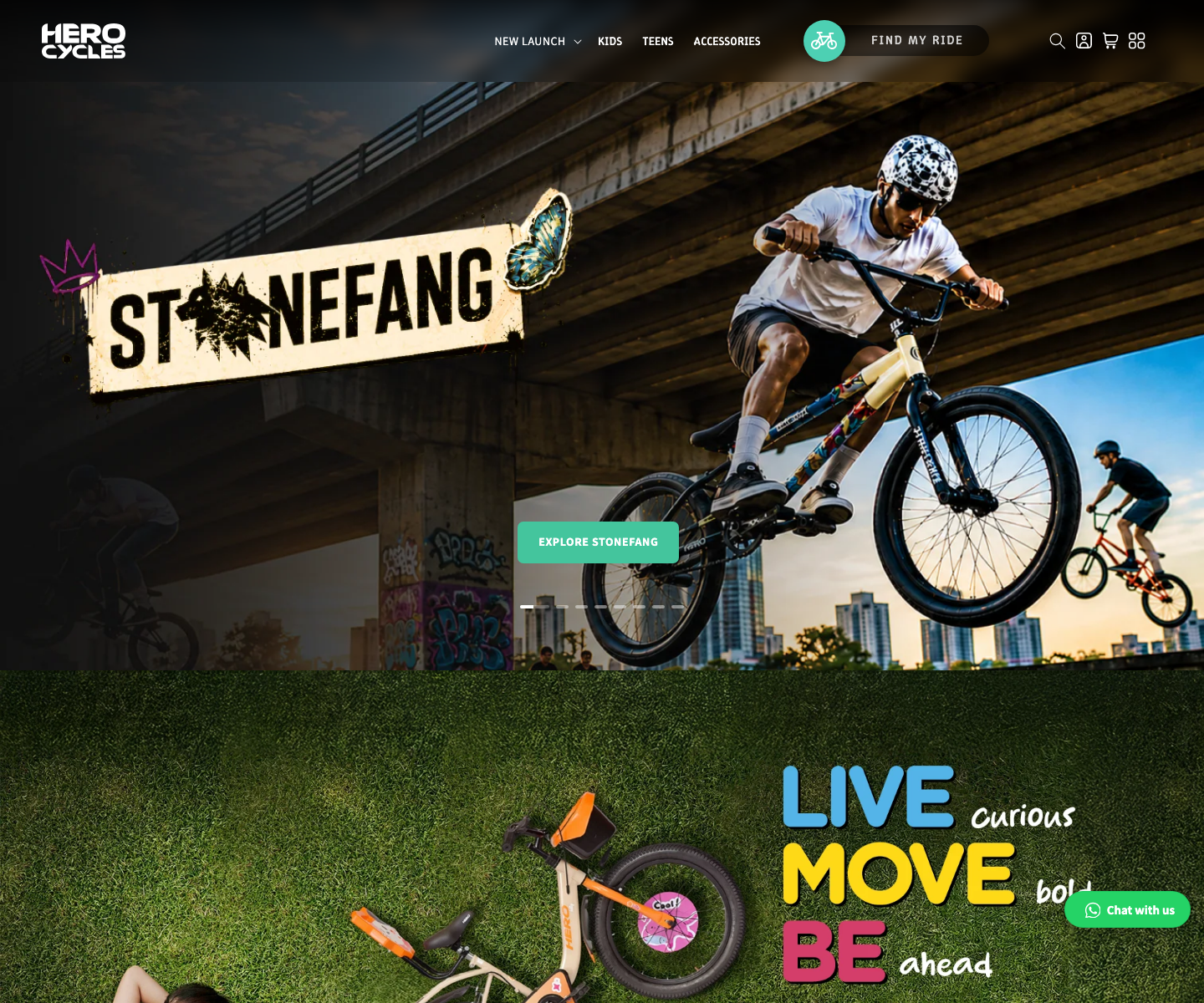Herocycles.com live website screenshot