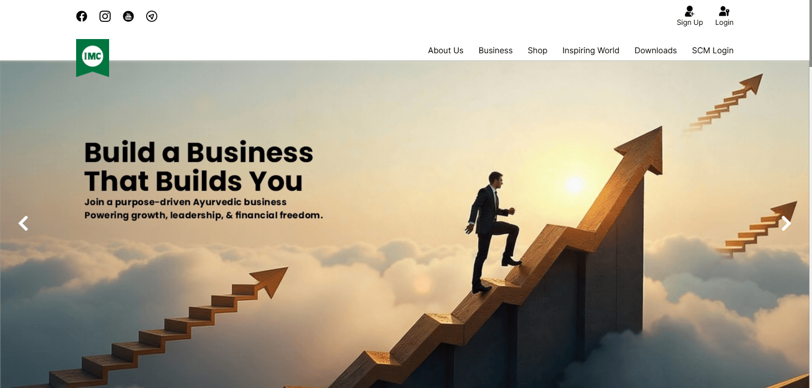 IMC Business live website screenshot