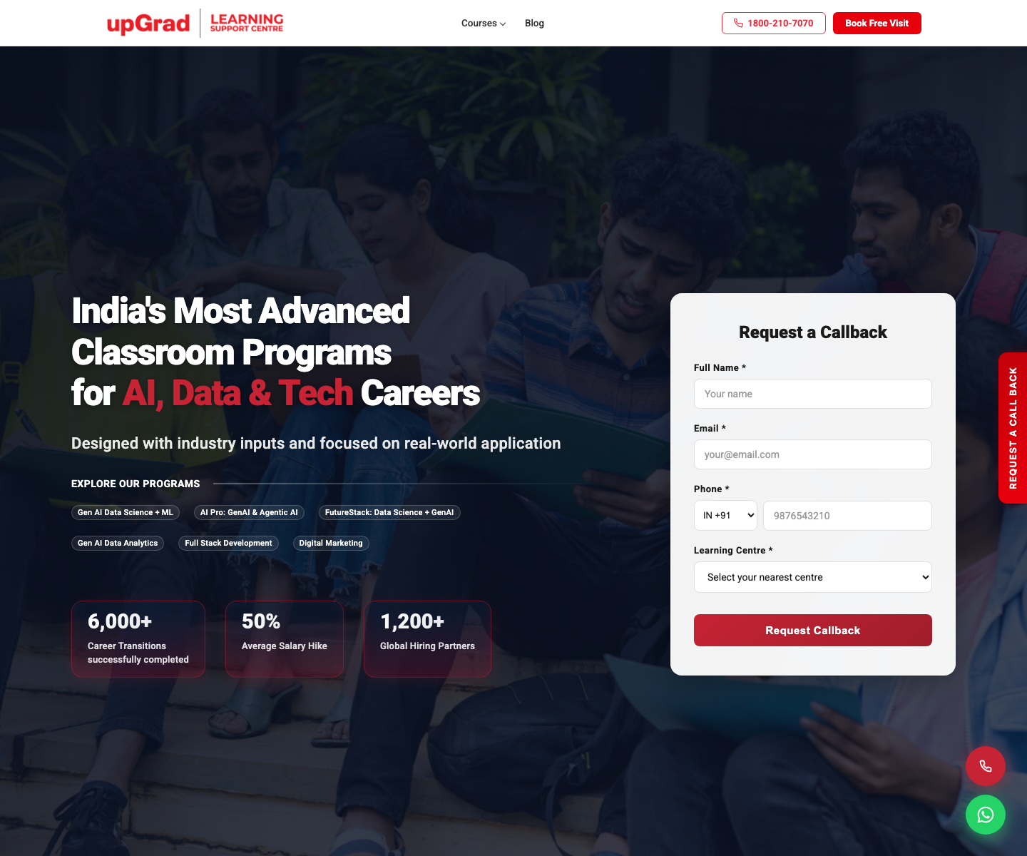 Upgradbangalore.in live website screenshot