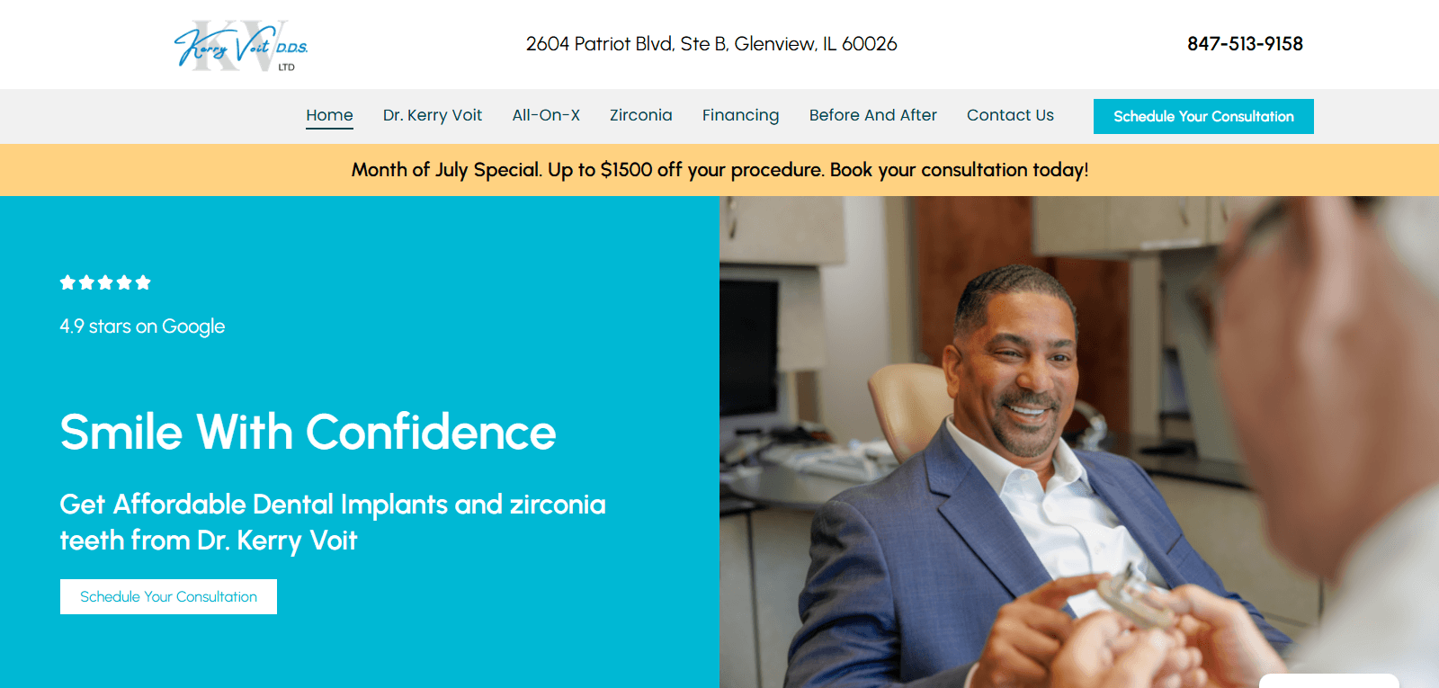 Voit Dental live website screenshot